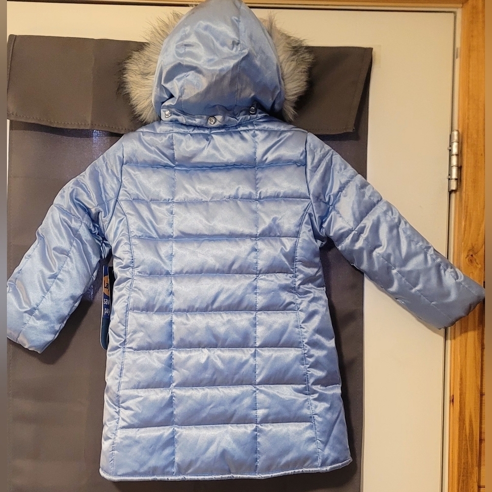 Vintage Y2K Kmart Brand EXTREME Girls 4/5 Blue Pearl Puffer Jacket 90s - Picture 5 of 16